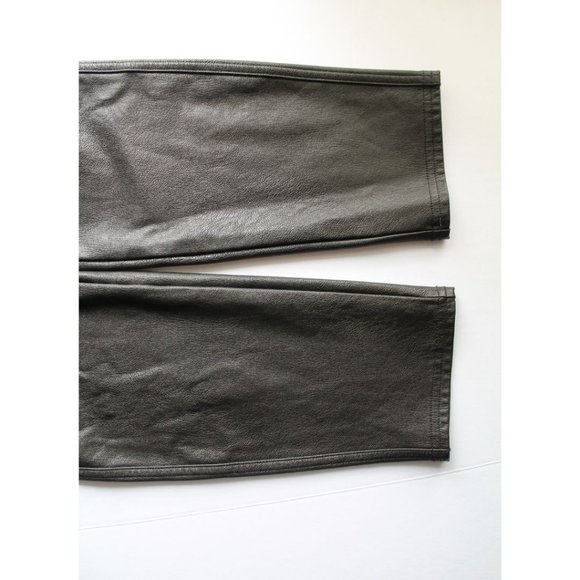 Spanx Leather-Like Ankle Skinny Pant Luxe Black Size Medium Tall - Picture 12 of 12